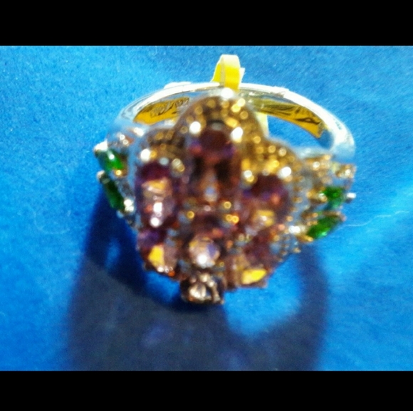 PInk Tourmaline, Russian Diopside Ring (9.0) - Picture 5 of 7